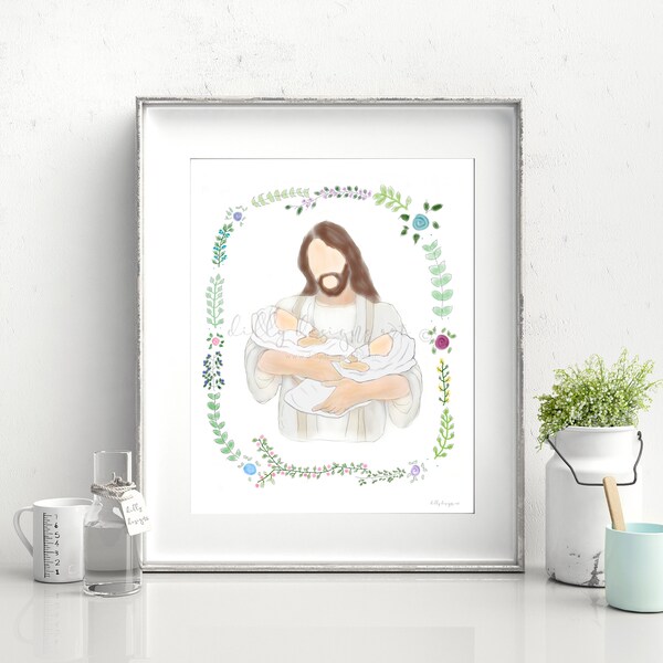 Twin Loss Gift, Memorial Gift, Twin Loss Printable, Twin Loss, Memorial Printable, Grief Gift, Christ Holding Twins, Twin Baby Funeral, Loss