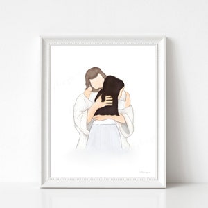 Jesus Hug Art: LDS Christ Watercolor Portrait (Digital Download)