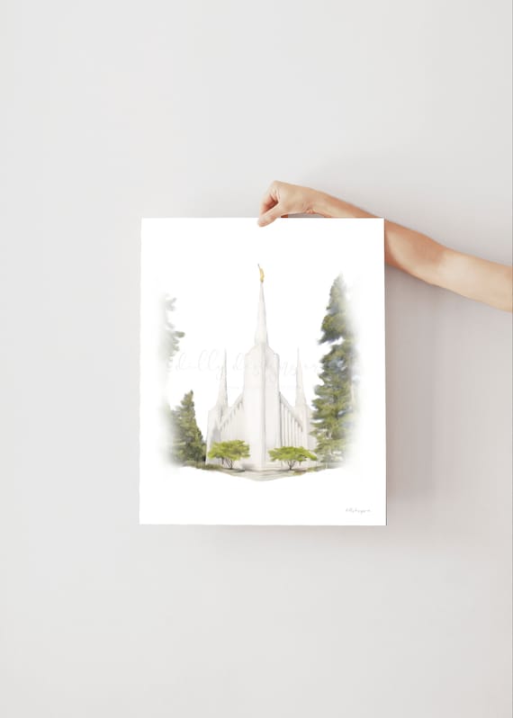 Portland Oregon, Portland Temple, Oregon Temple, Latter Day Saints, Church of Jesus Christ, Temple Artwork, Temple Printables, Temple Art