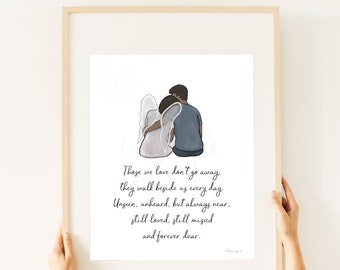 Angel Wings Memorial Art: Sympathy Gift (Printable Art)
