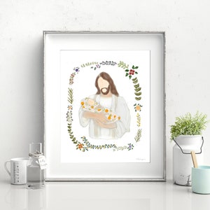 Infant Loss Memorial Art: Angel Baby Floral Wreath (Digital Download)