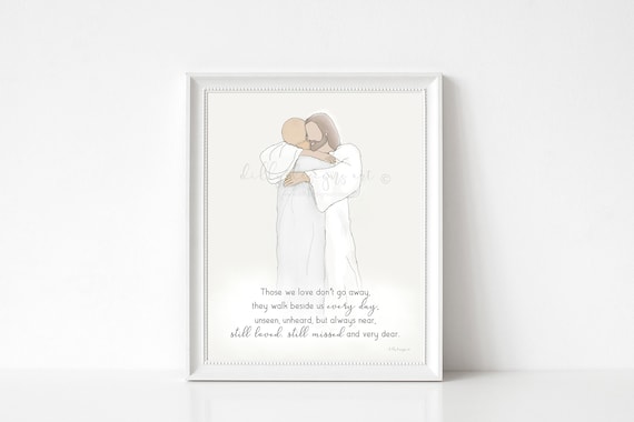 Sympathy Gift, Jesus Hug Art Print (Digital Download)