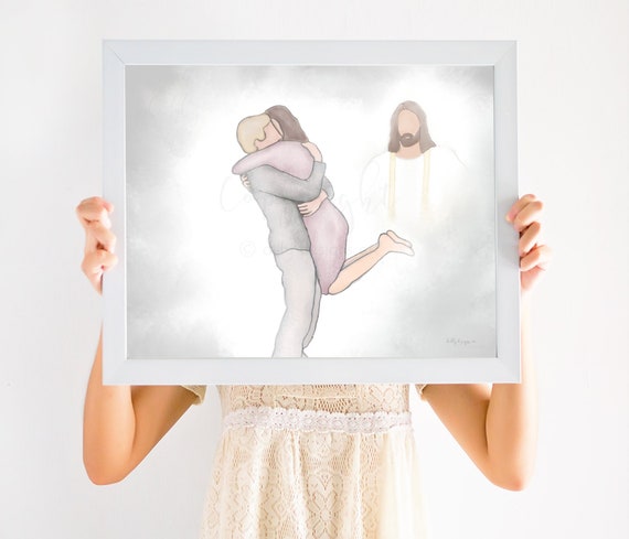 First Day In Heaven Painting, Picture Jesus, Jesus Picture, Jesus Portrait, Celebration of LIfe, First Moments In Heaven, Jesus Watercolor