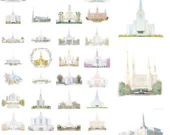 LDS Temple Art Prints - Complete Collection (Digital Download)