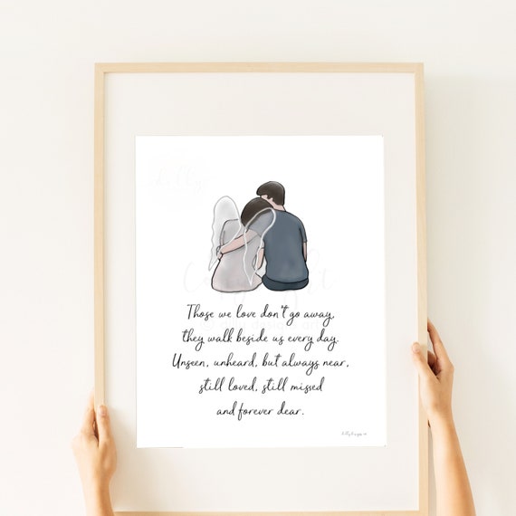 Wife Loss Memorial Art: Angel Wings Bereavement Gift (Digital Download)