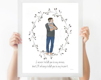 Memorial Art Print, Father's Day Gift, Loss of Baby (Digital Download)
