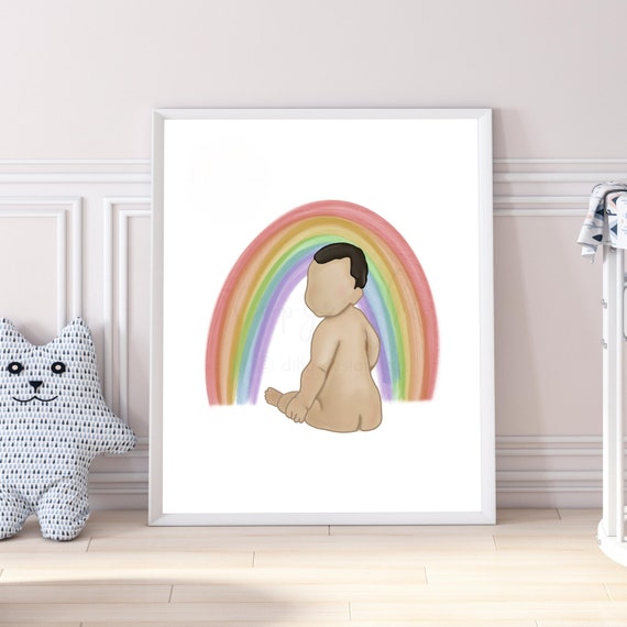 Rainbow Baby Nursery, Nursery Printable, Baby Girl Nursery, Baby Boy Nursery, Our Rainbow, Pregnancy After Miscarriage, Rainbow Artwork, Art