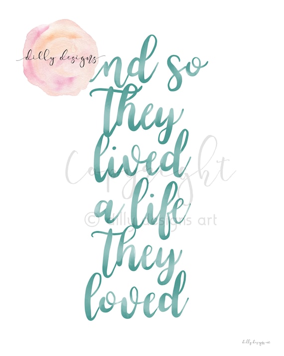 Teal Inspirational Quote Print, Hand-Lettered Wall Art (Digital Download)