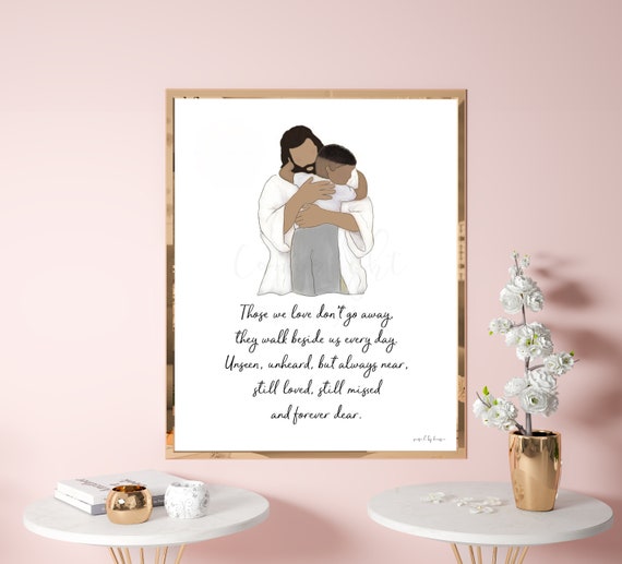 Those We Love Don't Go Away, Memorial Quote, Funeral Art, Sympathy Art, Remembrance Gift, Funeral Gift, Memorial Gift, Condolence Art, Loss