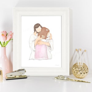 Christ and Child Loss Art Print: Funeral Gift (Digital Download)