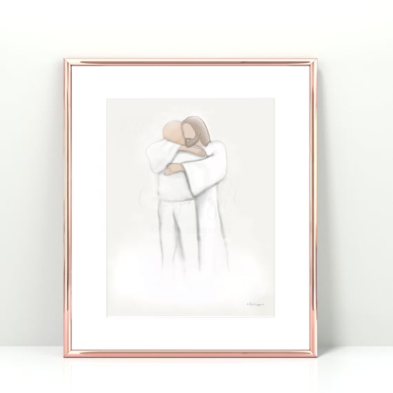 Funeral Artwork, In Loving Memory, Memorial Art, Thoughtful Gifts For Funeral, Parent Loss, Grandparent Loss, Grandpa In Heaven, Unique Art