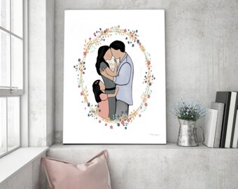 Miscarriage Gift, Keepsake, Memorial Gift, Sympathy Gift, Instant Printable, Baby Loss, Pregnancy Loss, Remembrance Gift, Family Painting