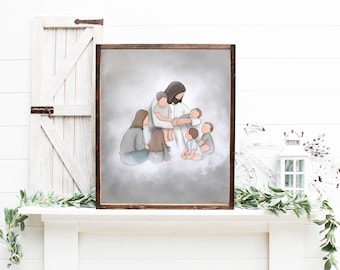 Jesus With Children Art Print: Christian Home Decor (Digital Download)