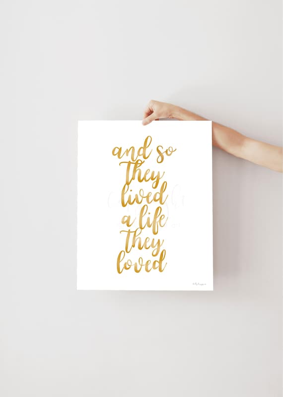 Gold Calligraphy Quote Print, Inspirational Hand-Lettering (Digital Download) Hand-Drawn Collection