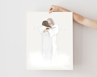 Memorial Gift, Memorial Printable, Bereavement Art, Funeral Gift, Funeral Art, Christian Art, Christian Gift, Christ Art, Sympathy Art, Art