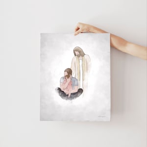Dad Holding Baby, Greeting In Heaven, In Loving Memory, Angels In Heaven, Bereavement Art, Husband Memorial, Baby Memorial, Dad Memorial,Man
