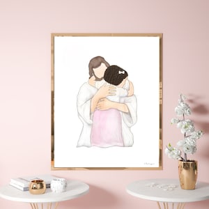 Jesus Painting, Digital Art, Jesus Holding Girl, Printable Art, Baptism Gift, Communion Gift, Primary Gift, Christian Printable, Christ Art