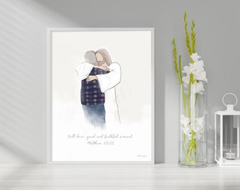 Funeral Art Print, Sympathy Gift, Bereavement Scriptures (Digital Download)