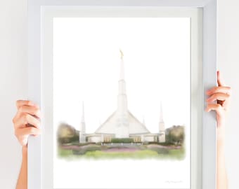 Dallas Texas Temple, LDS Temple Printable, Church of Jesus Christ, Christian Art, Dallas Temple, Texas Temple, Church Art, Temple Gift, Art
