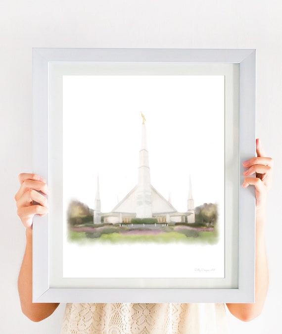 Dallas Texas Temple, LDS Temple Printable, Church of Jesus Christ, Christian Art, Dallas Temple, Texas Temple, Church Art, Temple Gift, Art