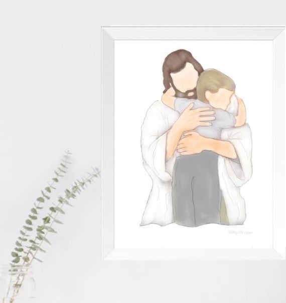 Christ and Child Loss Art Print: Sympathy Gift (Digital Download)