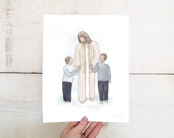 Jesus Christ Art Print: Children, Latter Day Saints Decor (Digital Download)