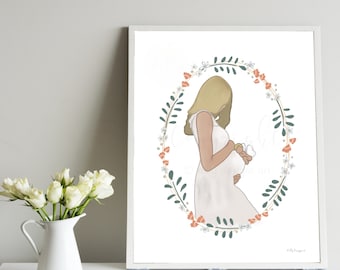 Rainbow Baby Print, Pregnancy After Loss, Motherhood Art (Digital Download)