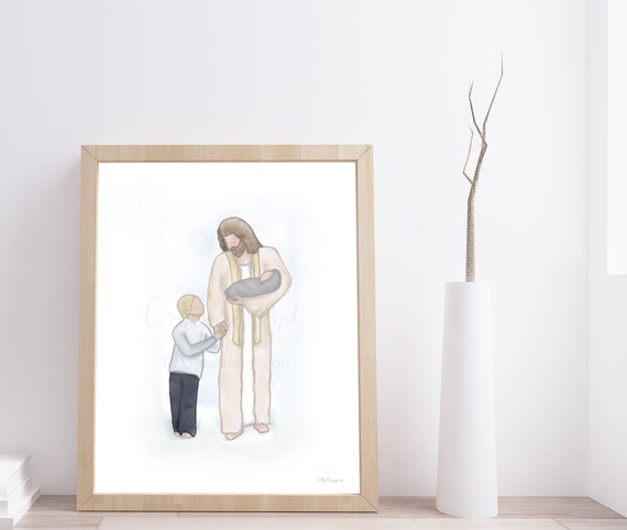 Jesus Christ Watercolor Art Print: Christian Home Decor (Digital Download)