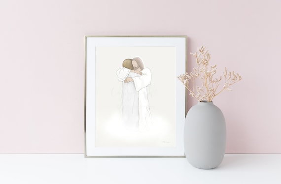 Jesus Christ Sympathy Art Print: Funeral Gift, In Memory (Digital Download)