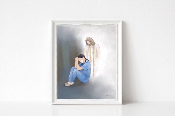 He Understands, Light Among the Darkness, Thank You Nurse, Thank You Doctor, Thank You Gift, Printable Artwork, Female Nurse, Support Gift