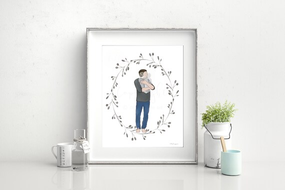 Infant Loss Memorial Art: Grieving Father Print (Digital Download)