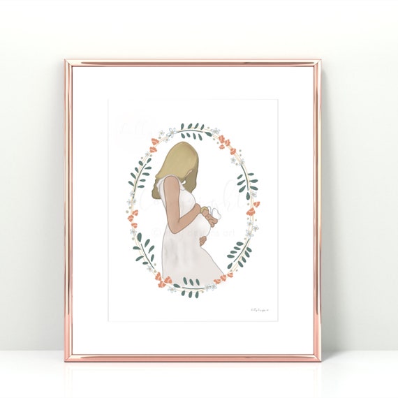 Rainbow Baby Print, Pregnancy After Loss, Motherhood Art (Digital Download)