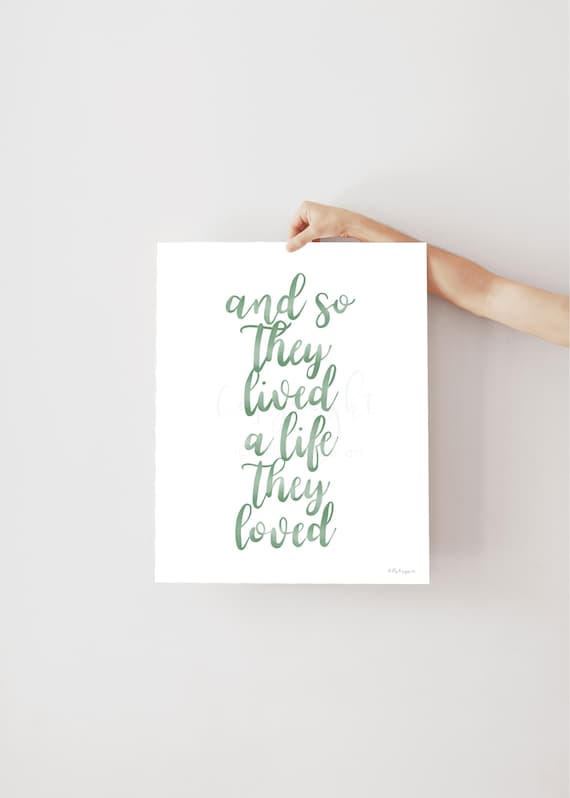 Teal Inspirational Quote Print, Hand-Lettered Wall Art (Digital Download)
