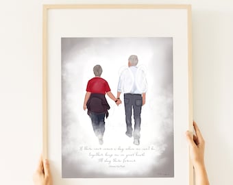 Husband Loss Memorial Art: Angel Wings Remembrance (Digital Download)