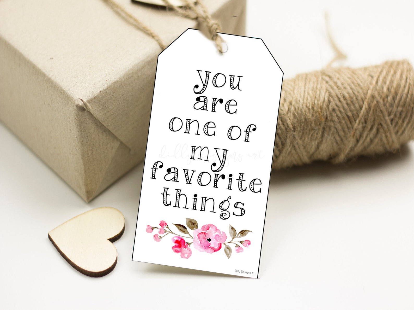 Favorite Things Printable Gift Tags: Floral Party Favors (PDF) Curated ...