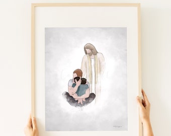 Twin Baby Loss Art Print: Comforting Sympathy Gift (Digital Download)