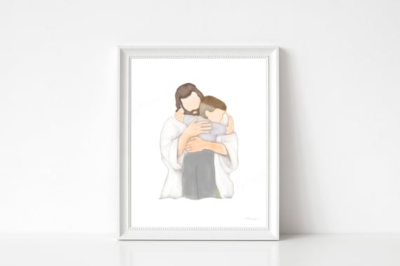 Christ Art, Christ Painting, Digital Art, Jesus Painting, Jesus Drawing, Christ Drawing, Jesus Christ Artwork, Art Depicting Jesus, Embrace