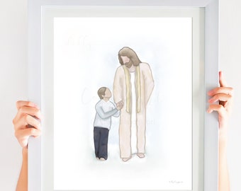 Jesus Christ Watercolor Art Print (Digital Download)