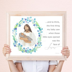 Angel Baby Memorial Portrait: Grief Gift, Rainbow Baby (Digital Illustration)