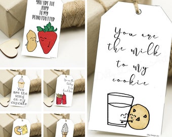 Funny Foodie Gift Tags: Wedding, Favor, Thank You (Printable)