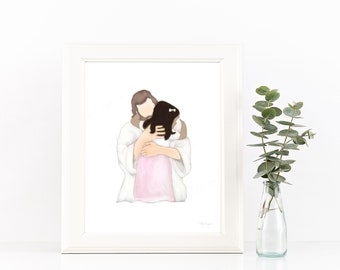 Christ and Child Loss Art Print: Funeral Gift, Grieving Art (Digital Download)