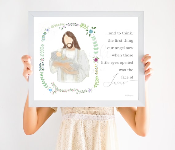 Christ Holding Baby Print, Grief Gift, Loss Gift (Digital Download)