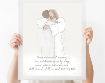 Still Loved, Still Missed, and Forever Dear, Condolence Gift, Funeral Gift, Christian Gift, Fine Art, Watercolor, Digital Artist, Hand Drawn