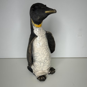 Ceramic raku Penguin