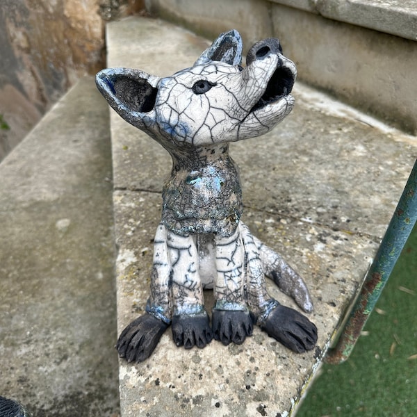 Keramik-Raku, das Wolfsjunge