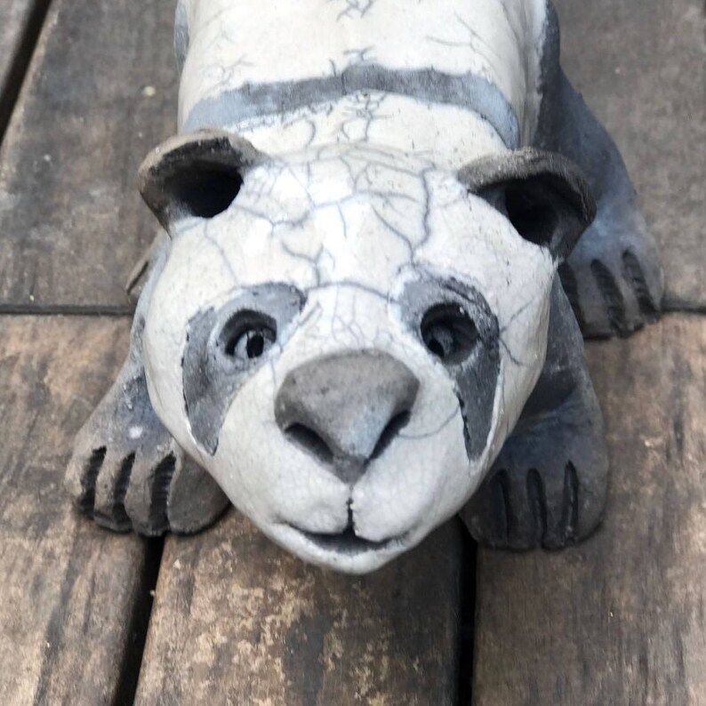 Ceramic raku Panda image 4