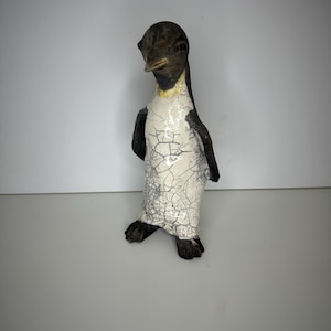 Ceramic raku Penguin
