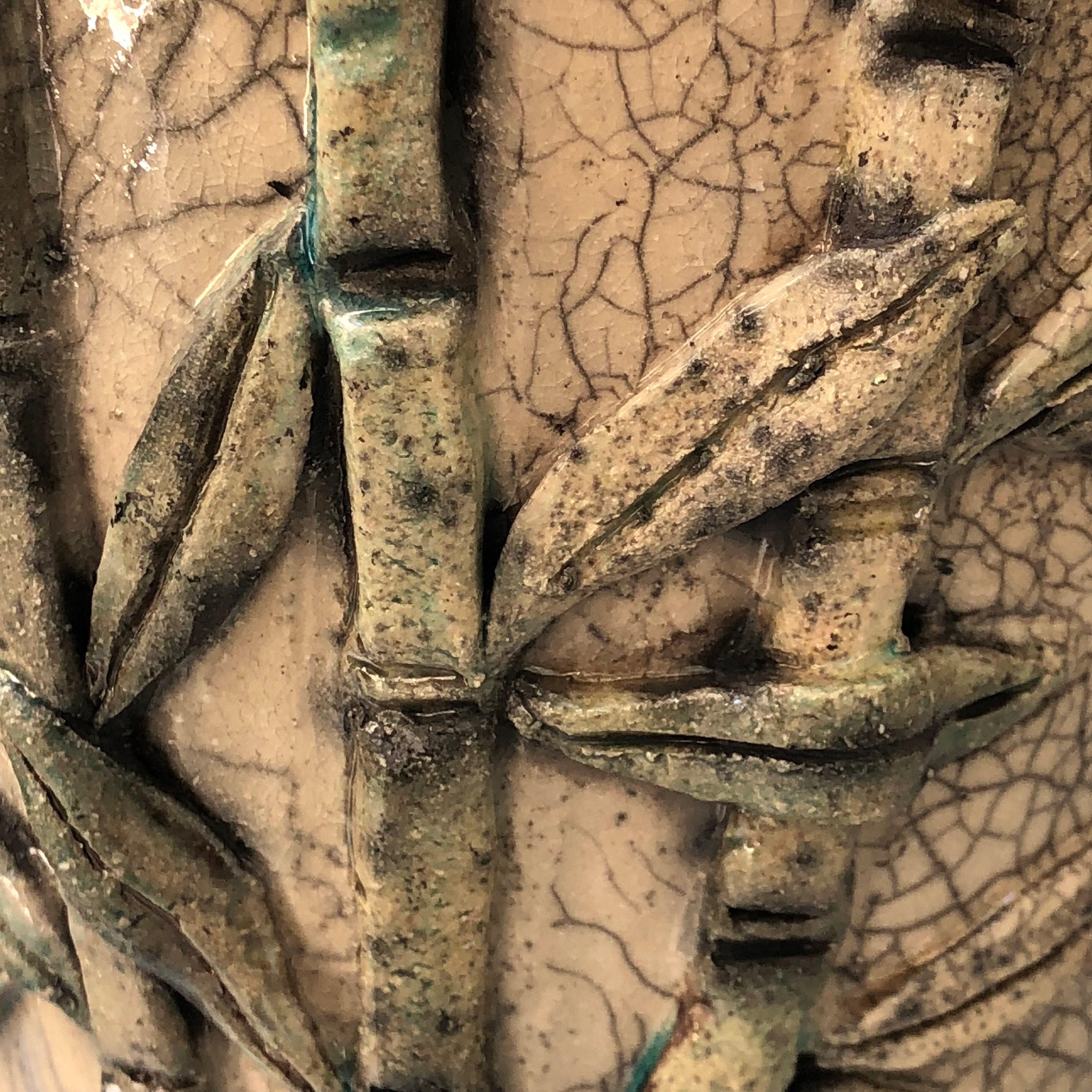 Raku flower pot bamboo | Etsy