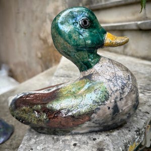 Ceramic raku Duck