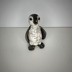 Ceramic raku Penguin